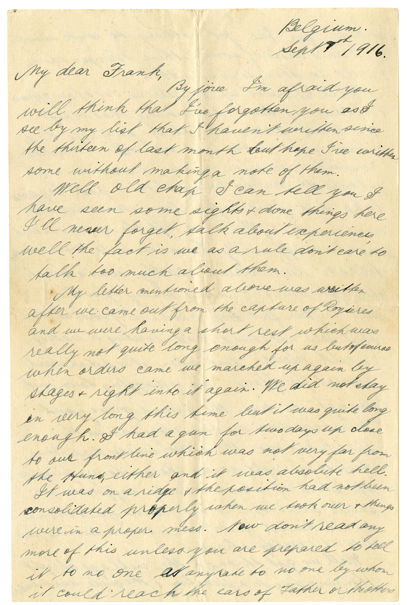 handwritten letter