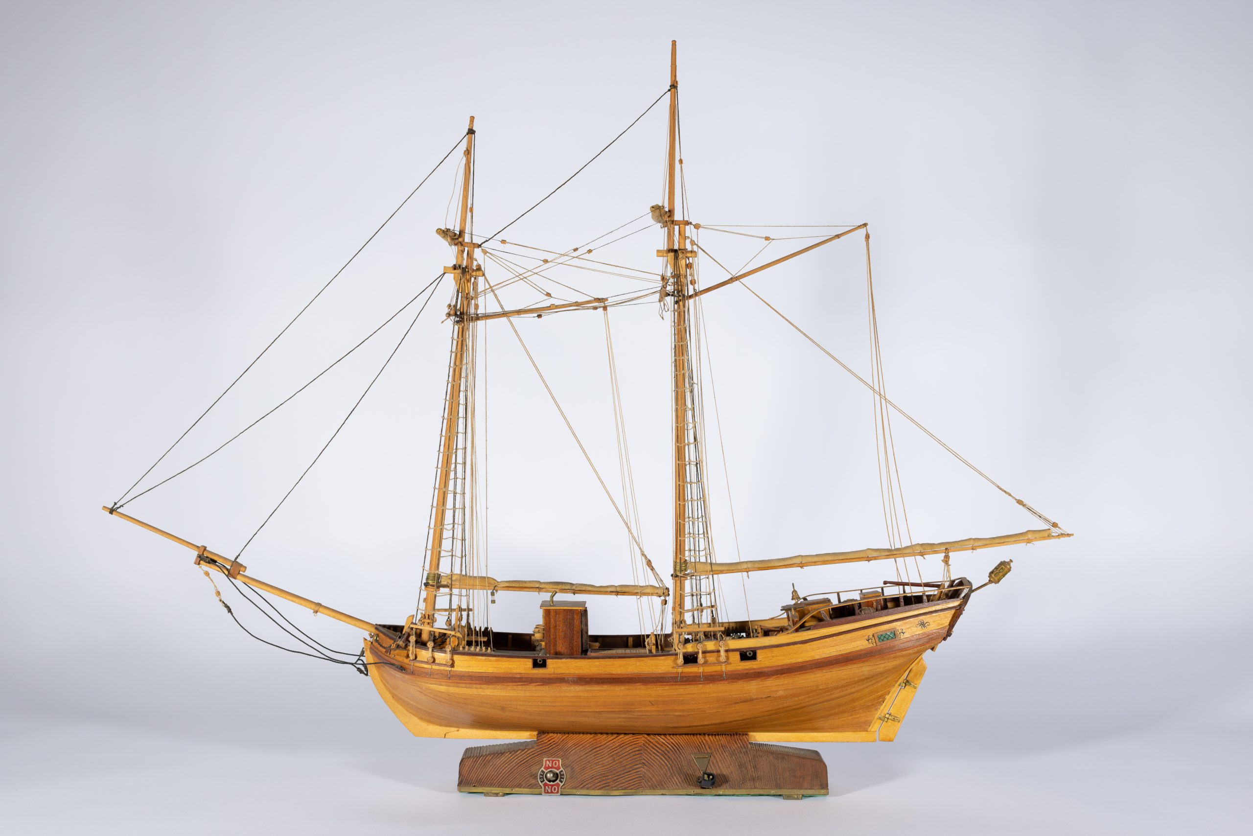 wooden model of a ship